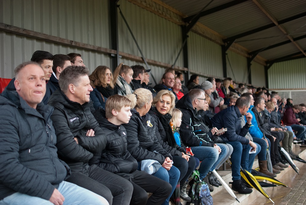 Supporters op de tribune